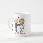 Mug Chiffre M. et Mme Always de bâton de couples de (Devant gauche)