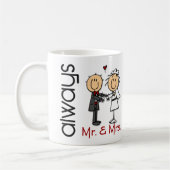 Mug Chiffre M. et Mme Always de bâton de couples de (Gauche)