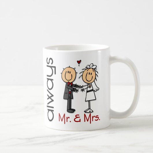 Mug Chiffre M. et Mme Always de bâton de couples de (Droite)