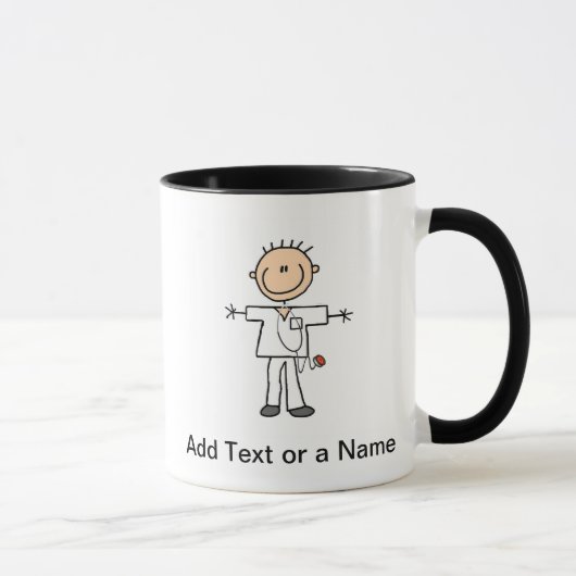 Mug Chiffre masculin T-shirts et cadeaux de bâton (Droite)