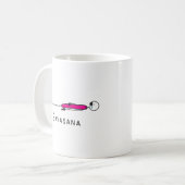 Mug Chiffre mignon de bâton de yoga (Devant gauche)