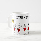 Mug Chiffre net-ball de bâton d'amusement de joueurs (Devant gauche)