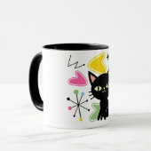 Mug Chiffre noir du milieu du siècle (Devant gauche)