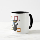Mug Chiffre noir du milieu du siècle (Devant droit)