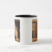 Mug Chiffre rouge pyxis de grenier dépeignant une (Centre)