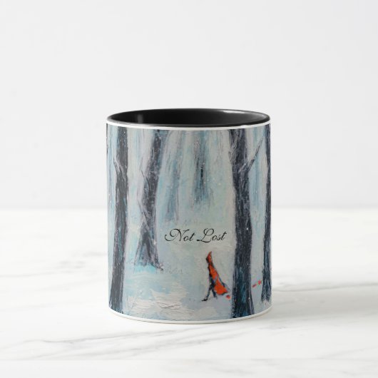 Mug Chiffre semblable à un chapiteau rouge dans une fo (Centre)
