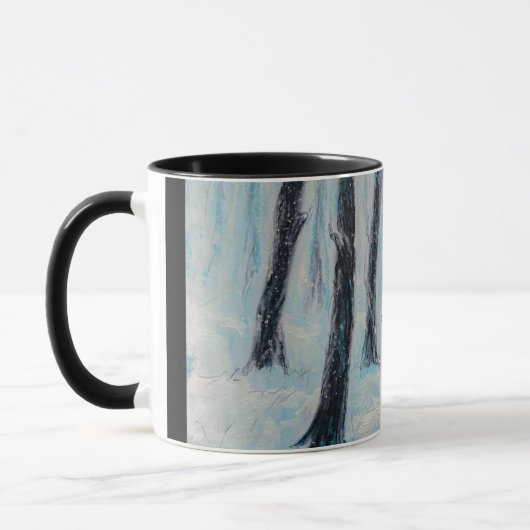 Mug Chiffre semblable à un chapiteau rouge dans une fo (Gauche)