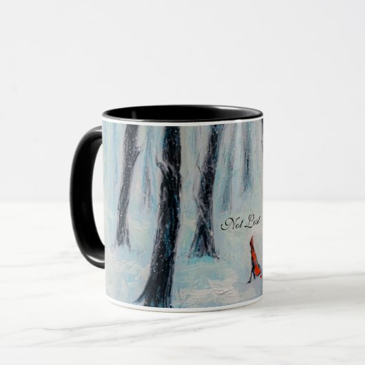 Mug Chiffre semblable à un chapiteau rouge dans une fo (Devant gauche)