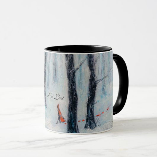 Mug Chiffre semblable à un chapiteau rouge dans une fo (Devant droit)