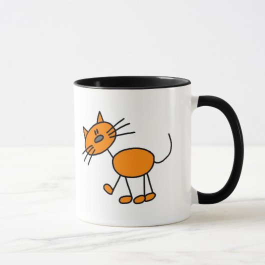 Mug Chiffre T-shirts et cadeaux de bâton de chat (Droite)