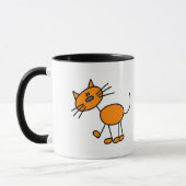 Mug Chiffre T-shirts et cadeaux de bâton de chat (Gauche)
