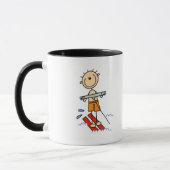 Mug Chiffre T-shirts et cadeaux de bâton de ski d'eau (Gauche)