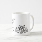 Mug Chiffres amusants de bâton de famille (Devant droit)