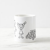 Mug Chiffres amusants de bâton de famille (Centre)