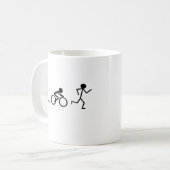 Mug Chiffres de bâton de triathlon (Devant gauche)