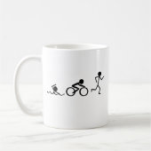 Mug Chiffres de bâton de triathlon (Gauche)