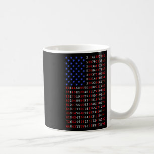 Mug Chiffres Du Drapeau Pi Américain Drôle Pi Jour Pi