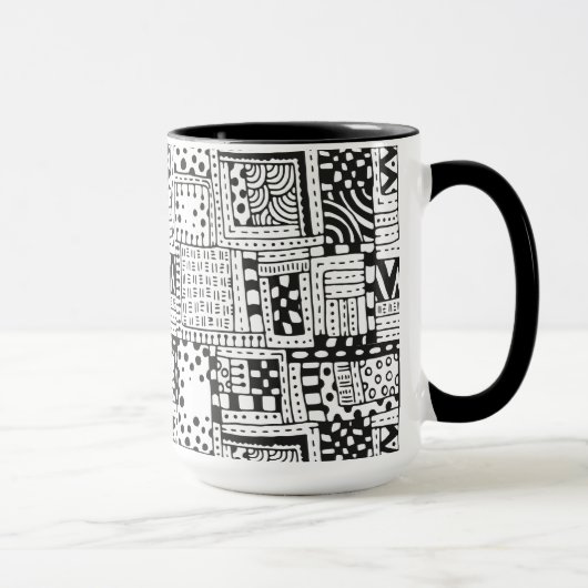 Mug Chiffres inspirés d'abrégé sur Indien (Droite)