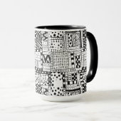Mug Chiffres inspirés d'abrégé sur Indien (Devant droit)
