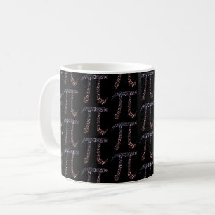 Mug Chiffres mathématiques des symboles Pi de dégradé
