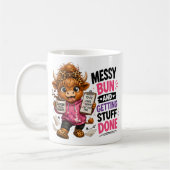 Mug Chignon désordonné et accomplir les choses (Gauche)