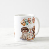 Mug Chih Tzu Chiens Anniversaire Gâteau (Devant droit)