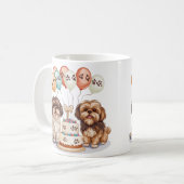 Mug Chih Tzu Chiens Anniversaire Gâteau (Devant gauche)