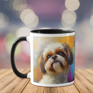 Mug Chih Tzu Dog Peinture impressionniste