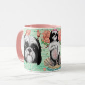 Mug Chih Tzu noir et blanc (Devant gauche)