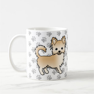 Mug Chihuahua à poil long fauve Chien de dessin animé 