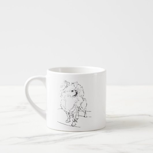 Mug Chihuahua à poils longs – Mug Café Chien (Gauche)