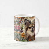 Mug Chihuahua Art Floral Mexicain (Devant droit)