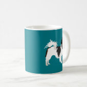 Mug Chihuahua aux cheveux longs ou Papillon Conception (Devant droit)