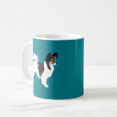 Mug Chihuahua aux cheveux longs ou Papillon Conception (Devant gauche)