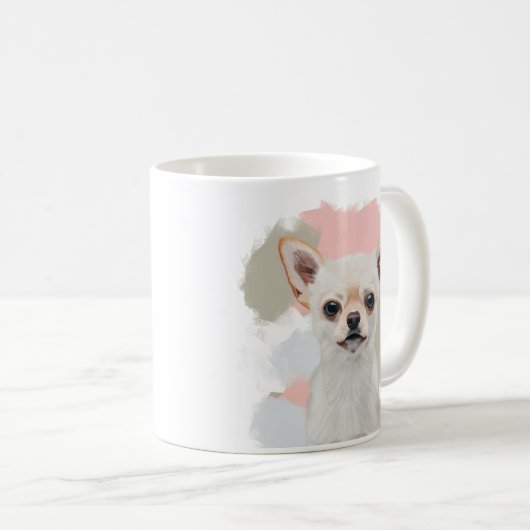Mug Chihuahua blanc mou (Devant droit)