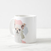 Mug Chihuahua blanc mou (Devant gauche)