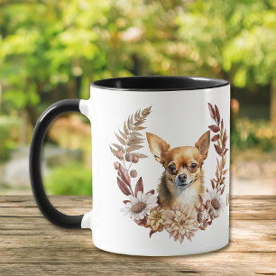 Mug Chihuahua Chien couronne d'automne