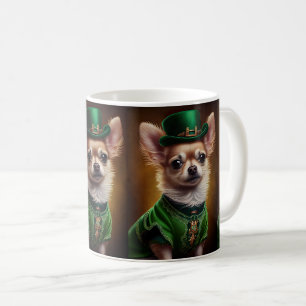 Mug Chihuahua Chien en robe de la Saint Patrick