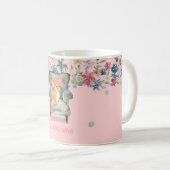 Mug Chihuahua Chien Floral Rose Silver Personnel (Devant droit)