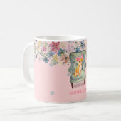 Mug Chihuahua Chien Floral Rose Silver Personnel (Devant gauche)