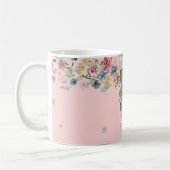 Mug Chihuahua Chien Floral Rose Silver Personnel (Gauche)