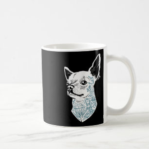 Mug Chihuahua Chien Hipster Avec De Vieilles Tatouages