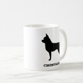 Mug Chihuahua Chien race Silhouettes Custom (Devant droit)