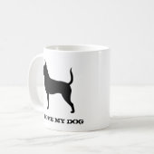Mug Chihuahua Chien race Silhouettes Custom (Devant gauche)