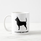 Mug Chihuahua Chien race Silhouettes Custom (Gauche)