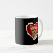 Mug Chihuahua Chien Rose Journée du Coeur (Devant droit)