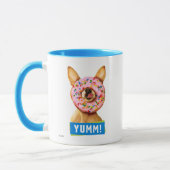 Mug Chihuahua Chig drôle avec saupoudrer la beigne sur (Gauche)