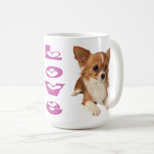 Mug Chihuahua Chiot-Chien-Chiffre-Chien-Chiffre-Chien- (Devant droit)