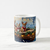 Mug Chihuahua Christmas Boat Holiday (Devant droit)