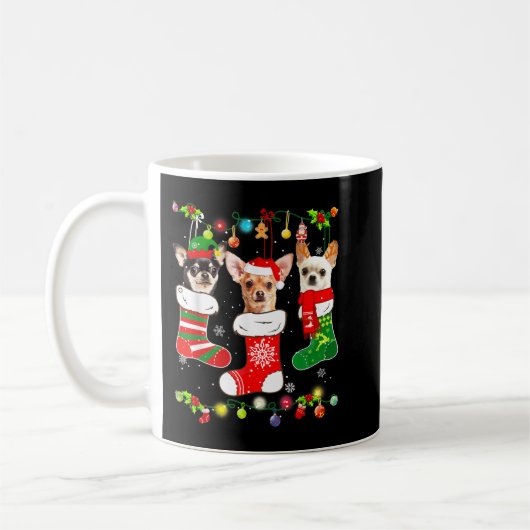 Mug Chihuahua Christmas Lights Gift Funny Xmas Dog Lov (Gauche)